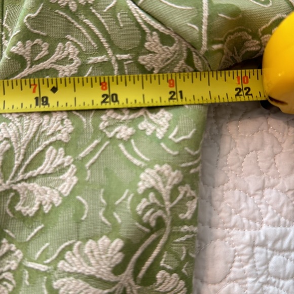 Liz Claiborne size 16 lime green embossed white flowers leaf’s Vtg coat jacket - Picture 10 of 14